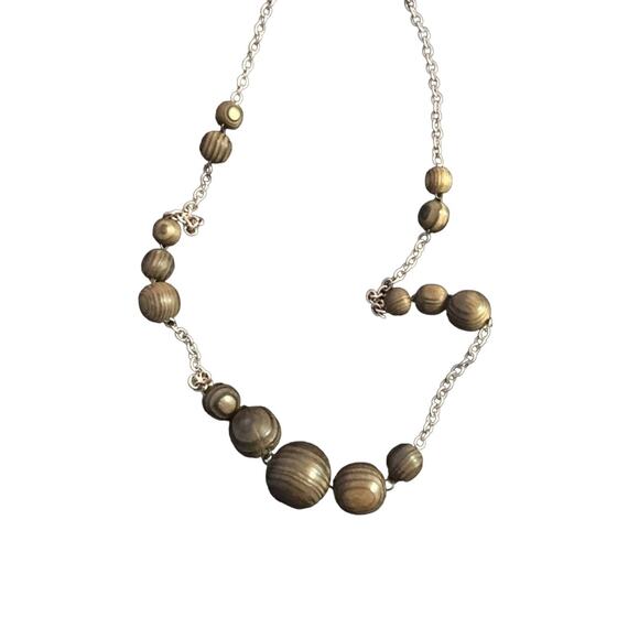 Vintage Wood‎ Ball Necklace - Picture 1 of 1